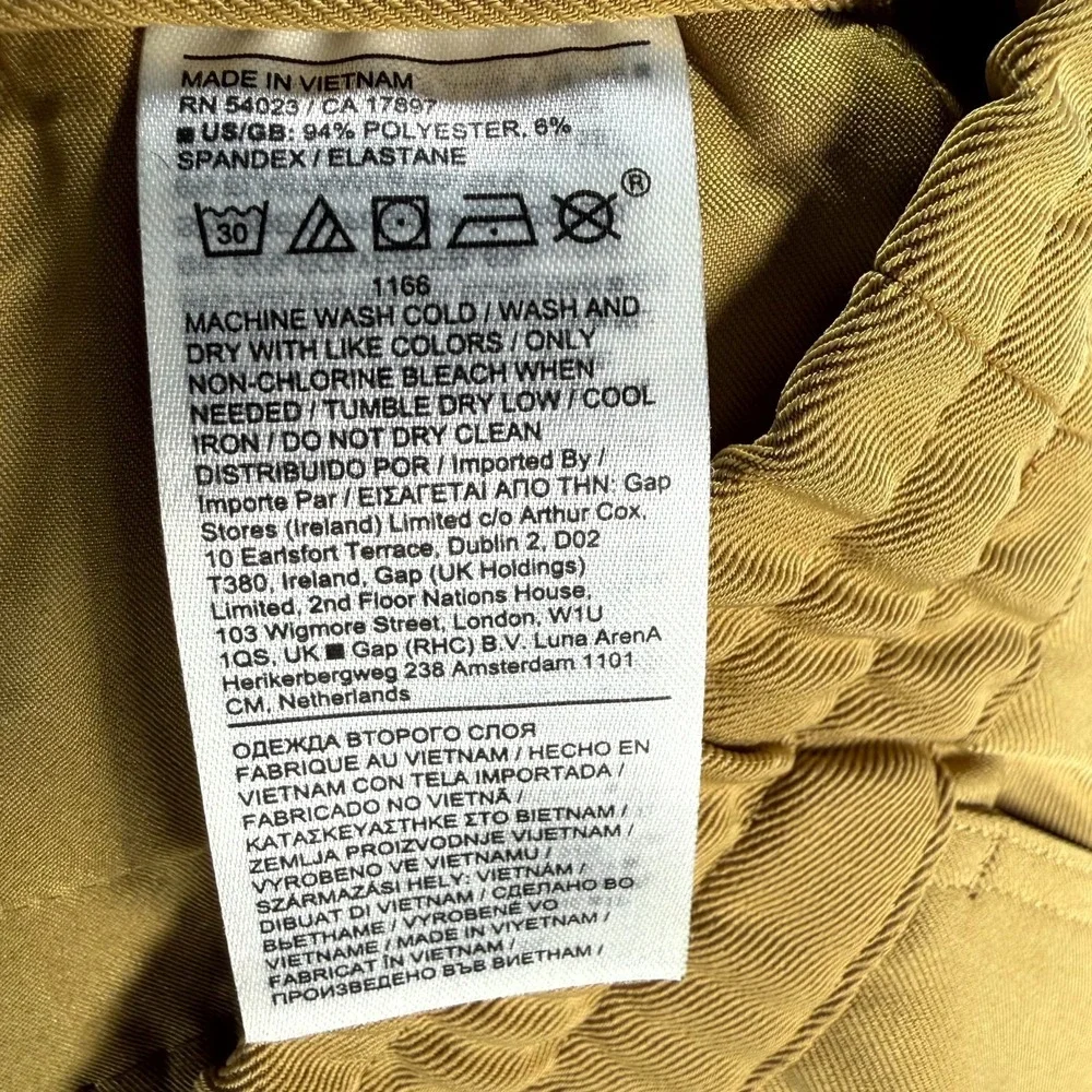 Banana Republic BR Sport‎ Cargo Jogger Pants Mens Pastel Yellow XS Stretch